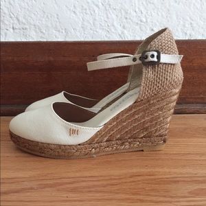 Viscata Satuna 3" Wedge Espadrilles Cream EU38/US8